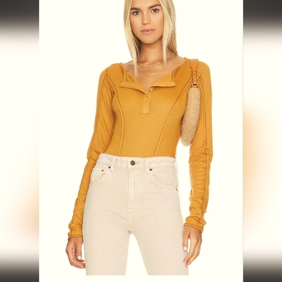 Free People Other - Free People SLOANE Bodysuit AMBER Top NWT